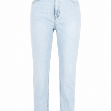 Light Blue High-Rise Straight-Leg Jeans