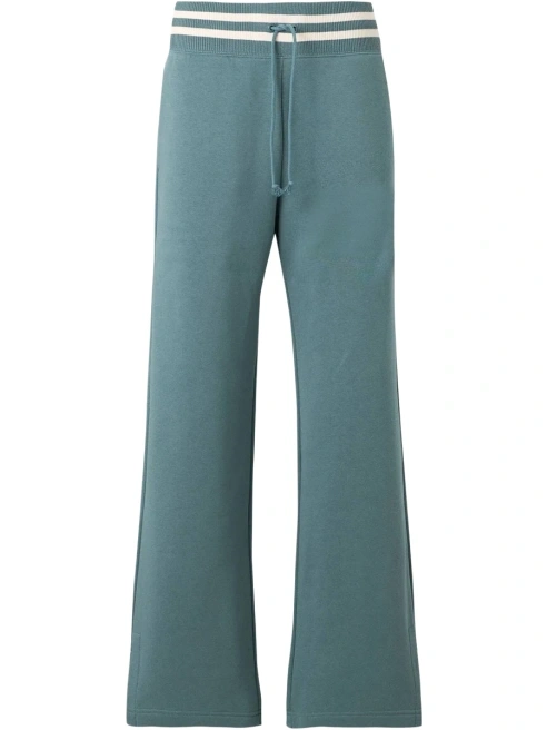 Dusty Teal High-Rise Wide-Leg Sweatpants