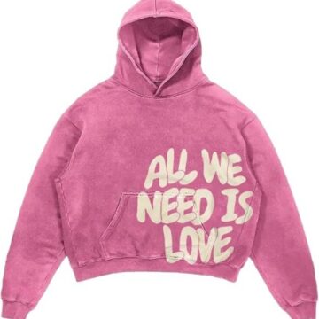 Washed Pink Cropped Pullover Hoodie