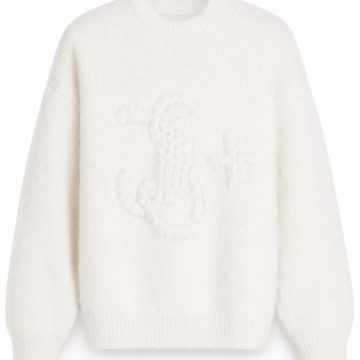 Off-White Cable Knit Oversized Sweater