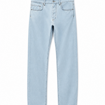 Light Blue Classic Straight-Leg Button-Fly Jeans